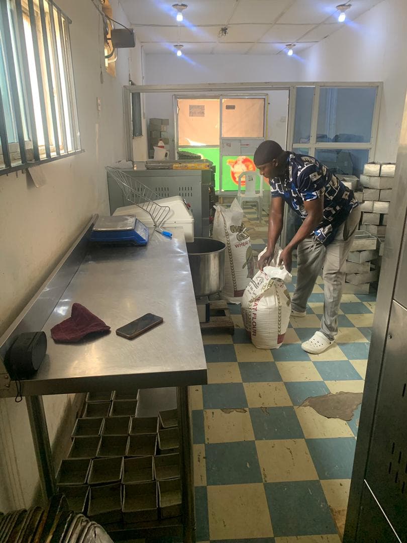 Bread mixing process at Uzanzy Bread bakery